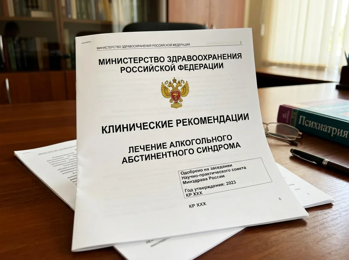 Клинические рекомендации Минздрава РФ по лечению алкогольного абстинентного синдрома — официальный документ